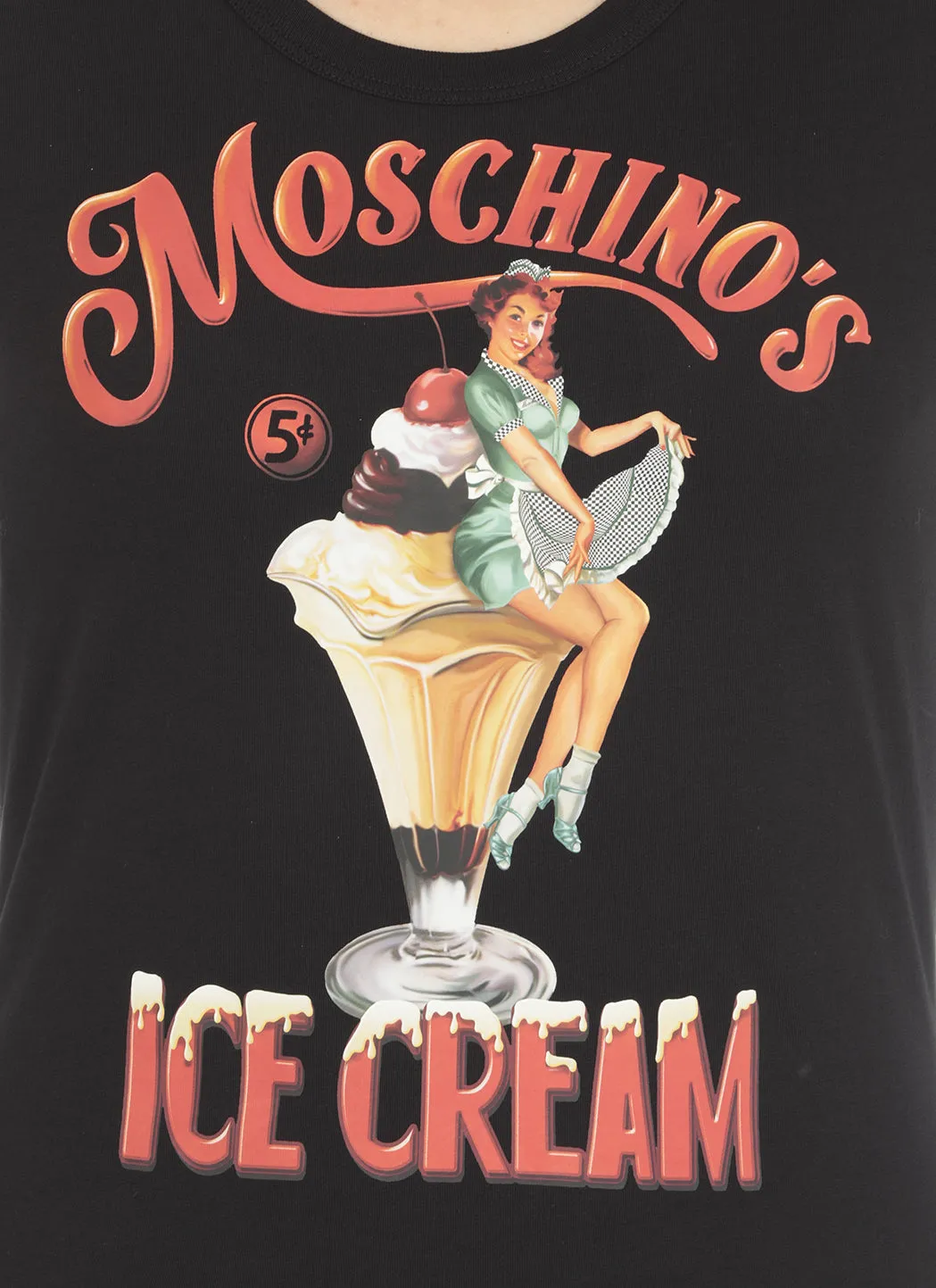 Moschino Logo Printed Crewneck T-Shirt