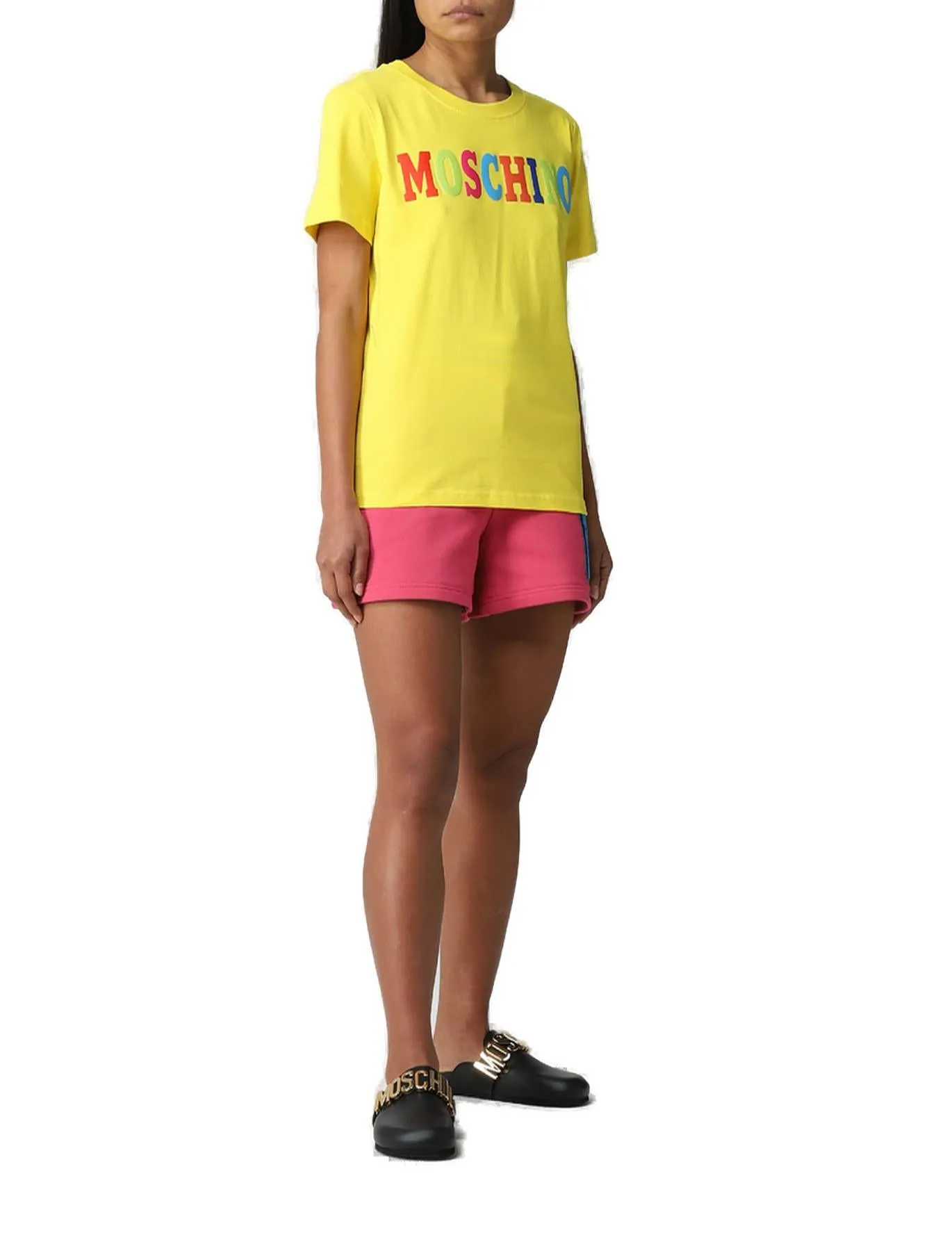 Moschino Logo Printed Crewneck T-Shirt