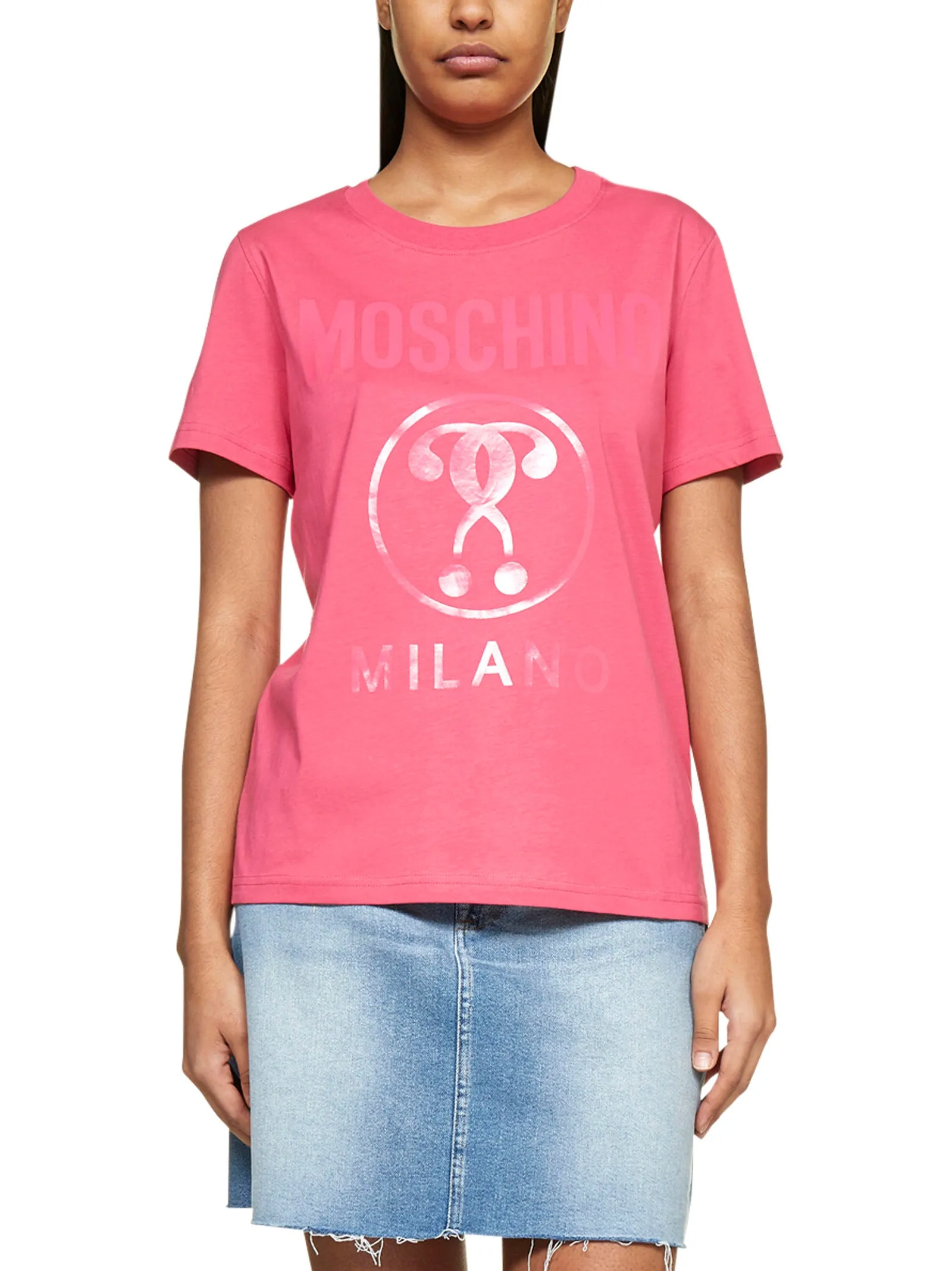 Moschino Logo Printed Crewneck T-Shirt