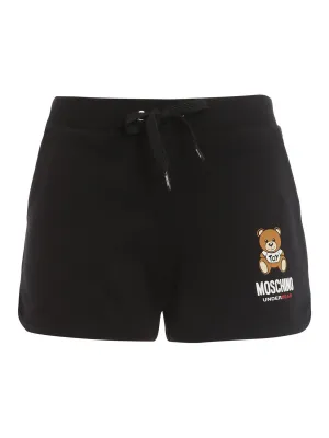 Moschino Logo Printed Drawstring Track Shorts