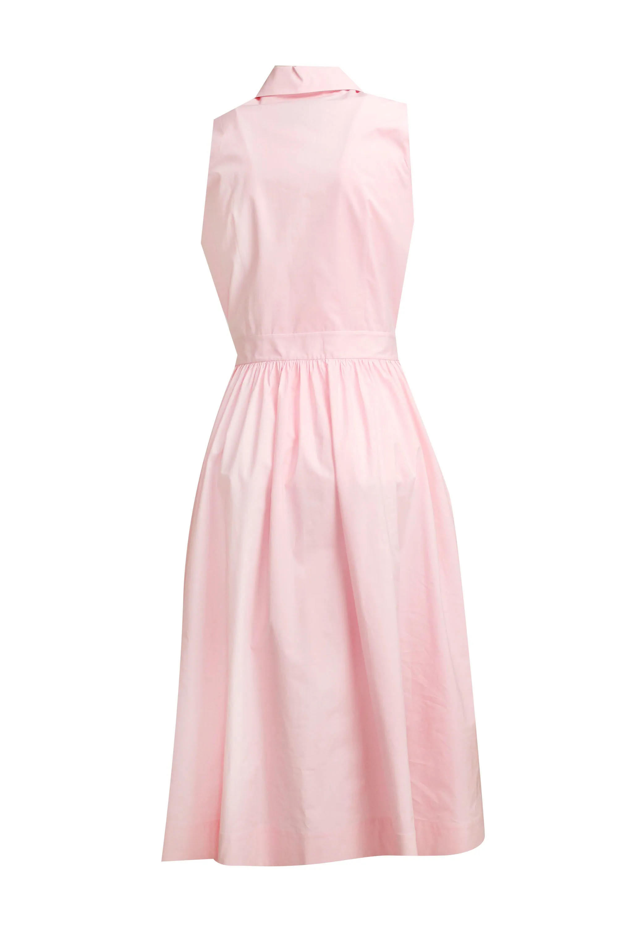 Moschino Sleeveless Tied Waist Midi Shirt Dress