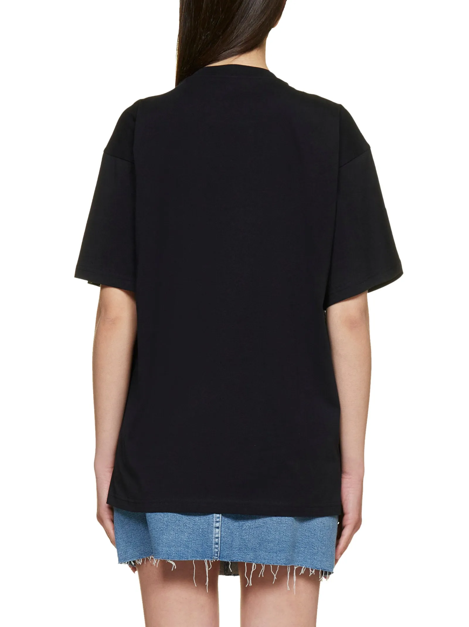Moschino Teddy Bear Embroidered Crewneck T-Shirt