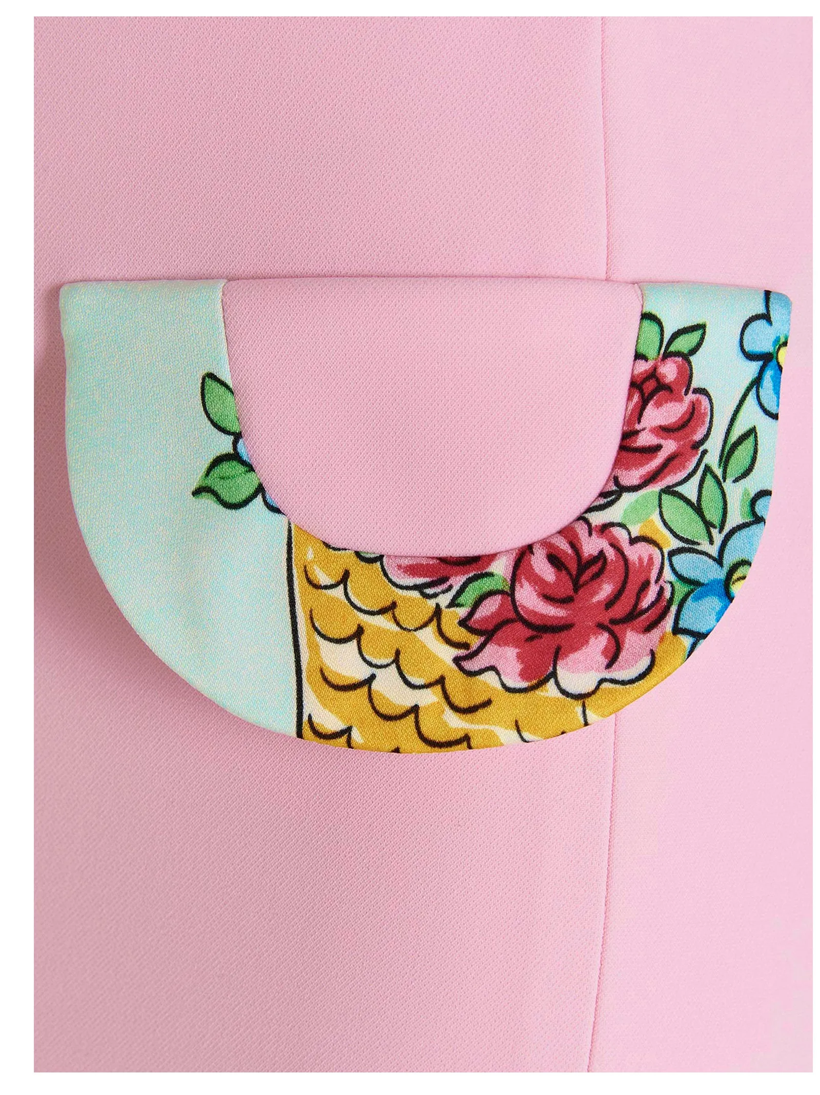 Moschino Zip Detailed Contrast Trim Skirt