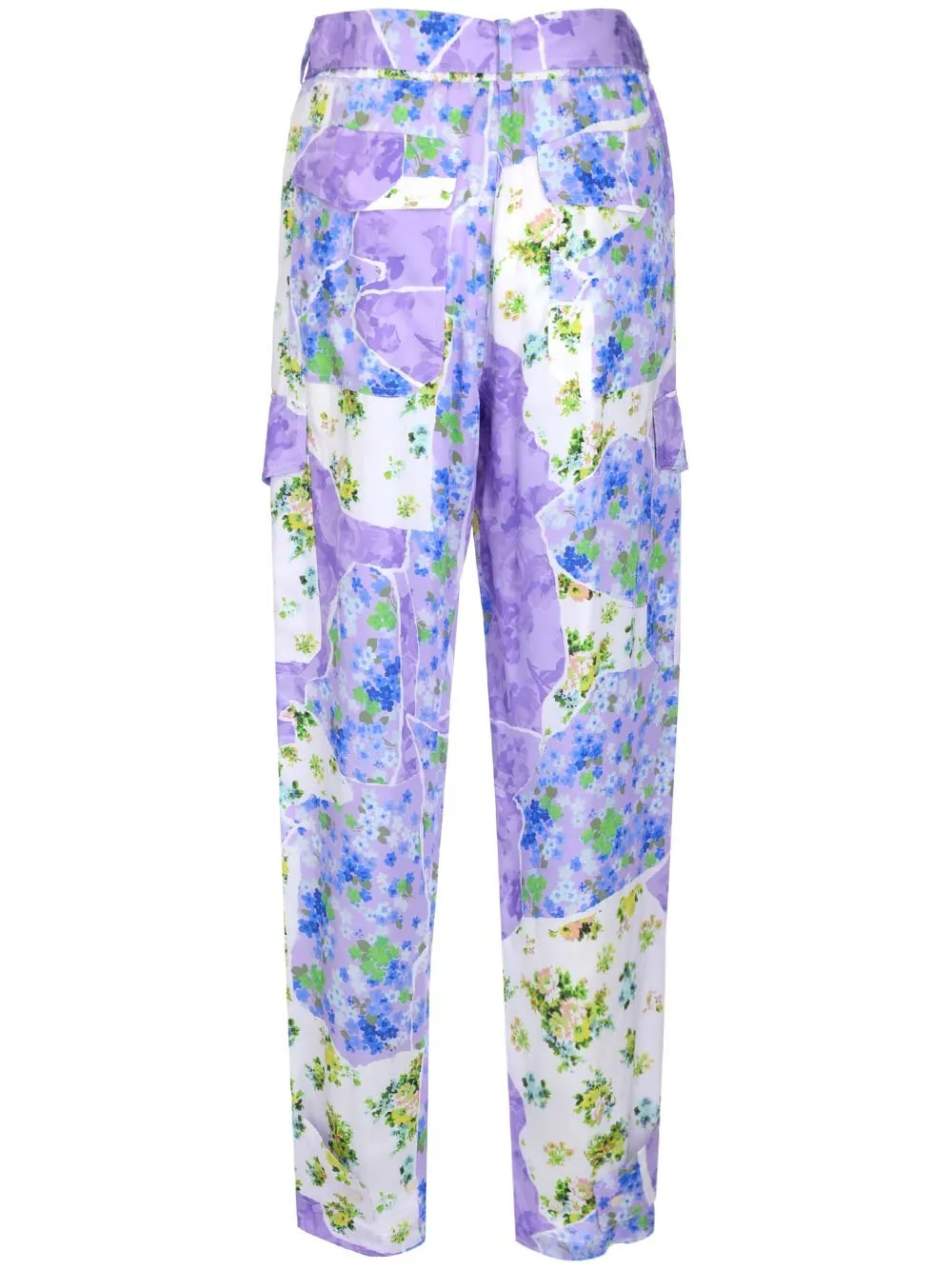 MSGM Allover Floral Printed Tied Waist Pants