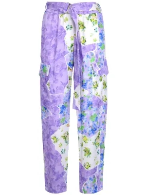 MSGM Allover Floral Printed Tied Waist Pants