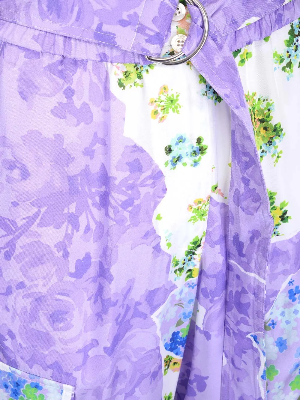 MSGM Allover Floral Printed Tied Waist Pants