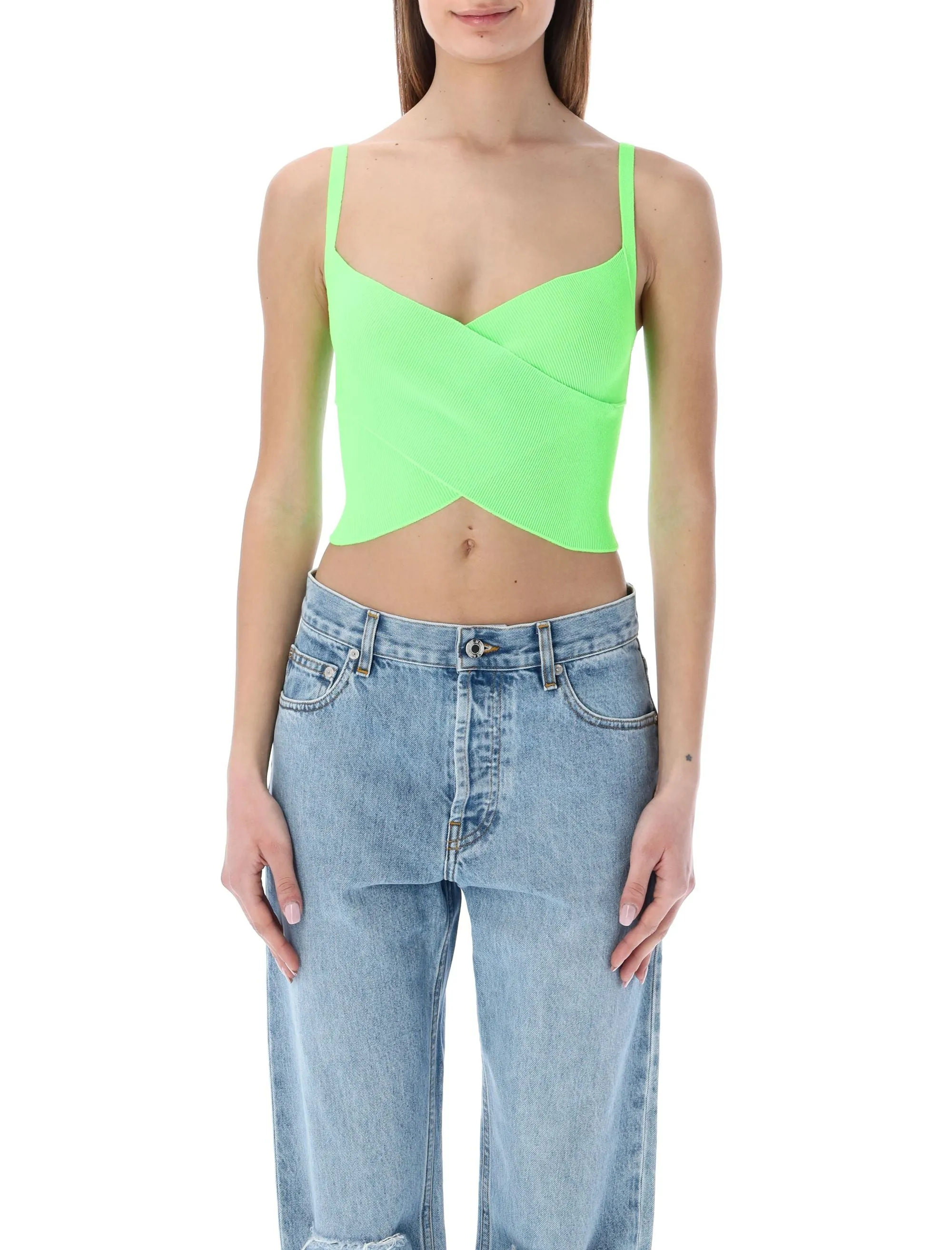 MSGM Crossover Strap Crop Top
