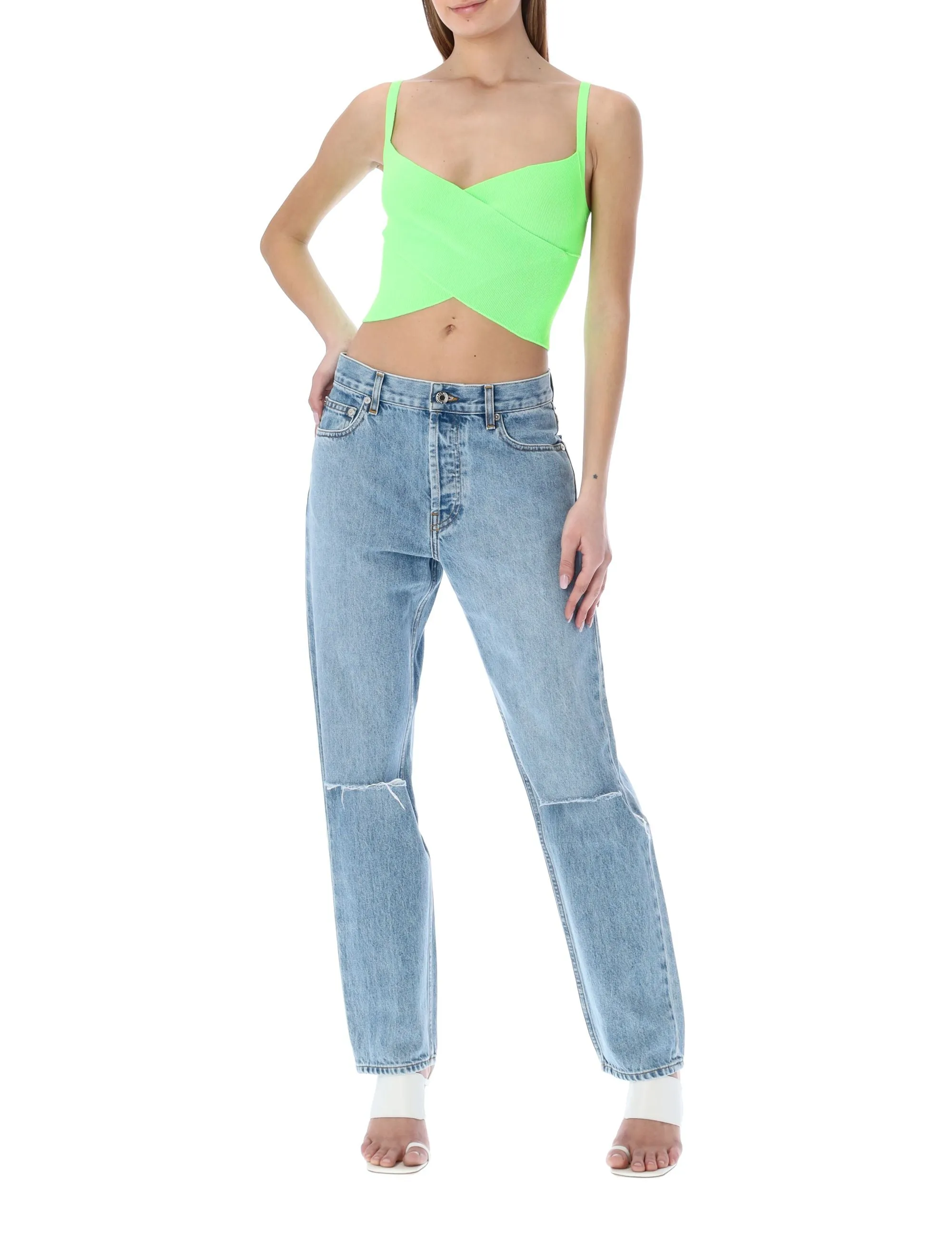 MSGM Crossover Strap Crop Top