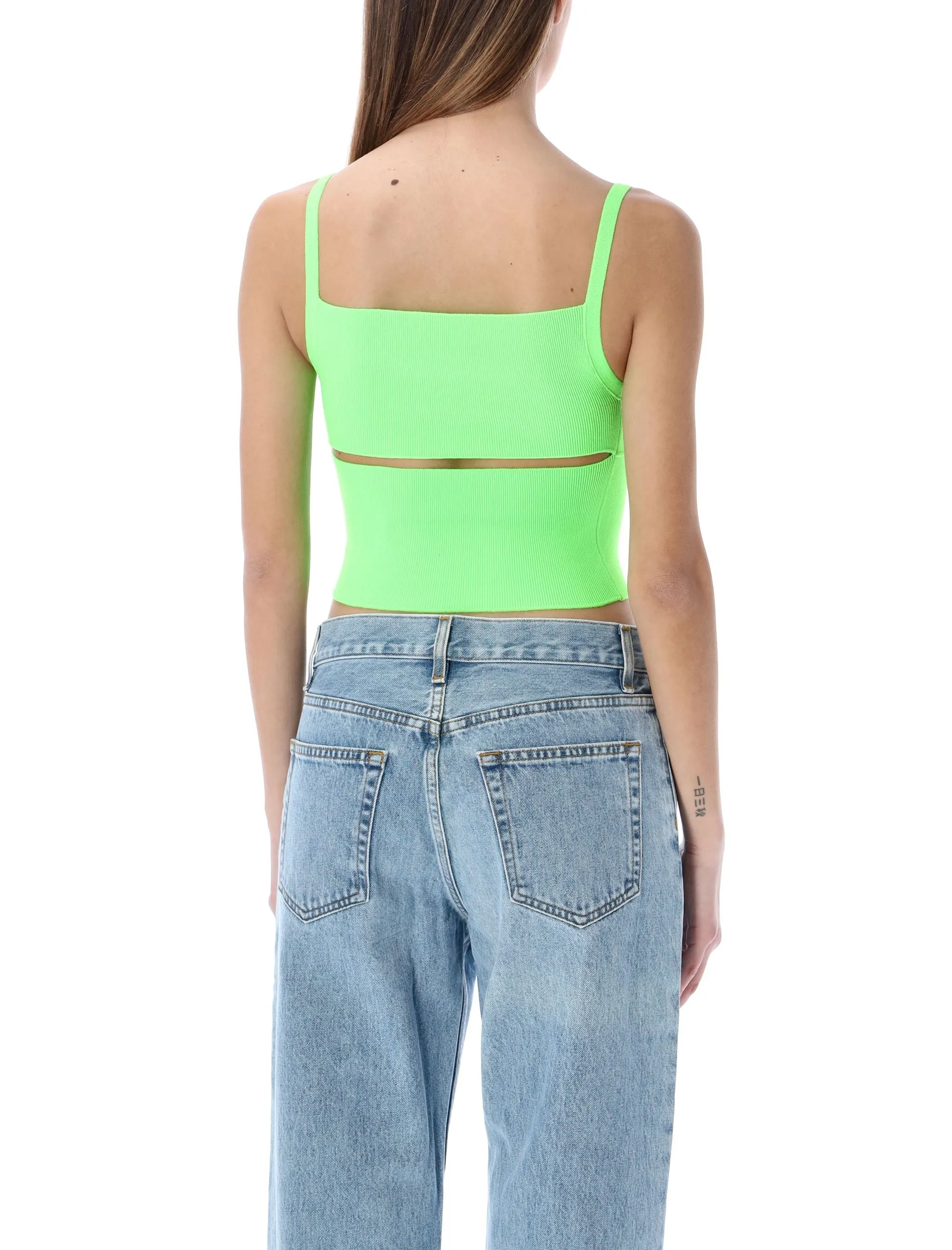 MSGM Crossover Strap Crop Top