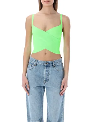 MSGM Crossover Strap Crop Top