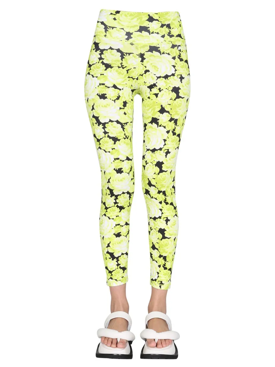MSGM Floral Print High Waist Leggings