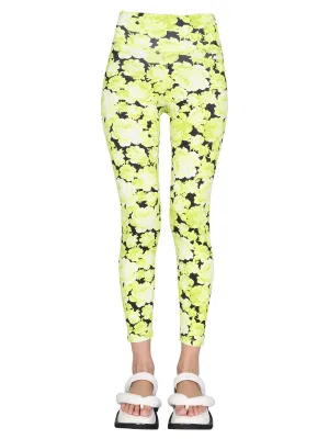 MSGM Floral Print High Waist Leggings