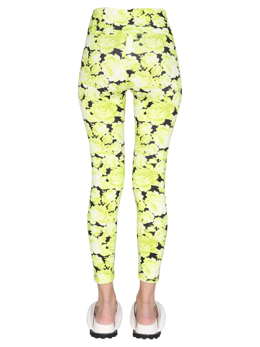 MSGM Floral Print High Waist Leggings