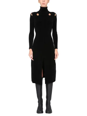 MSGM High-Neck Ribbed Dress