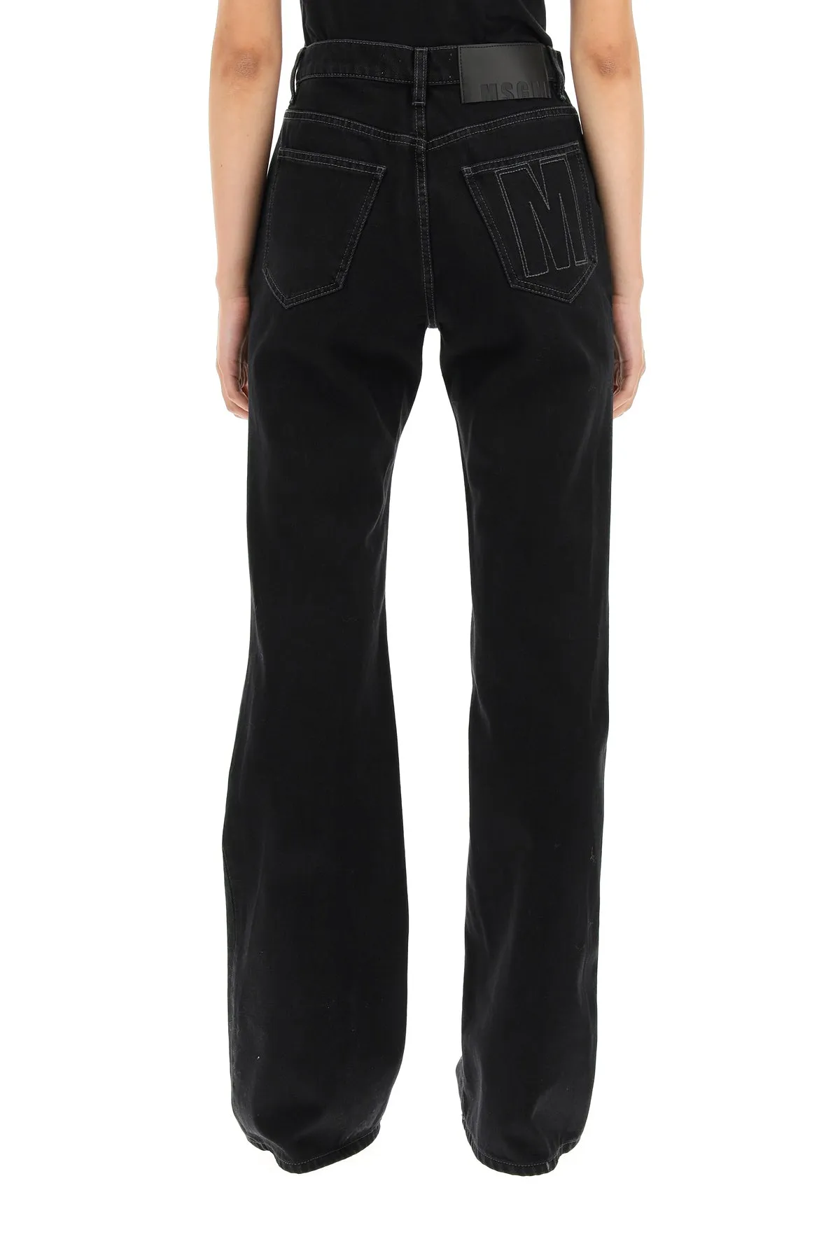 MSGM High Waist Straight Leg Jeans
