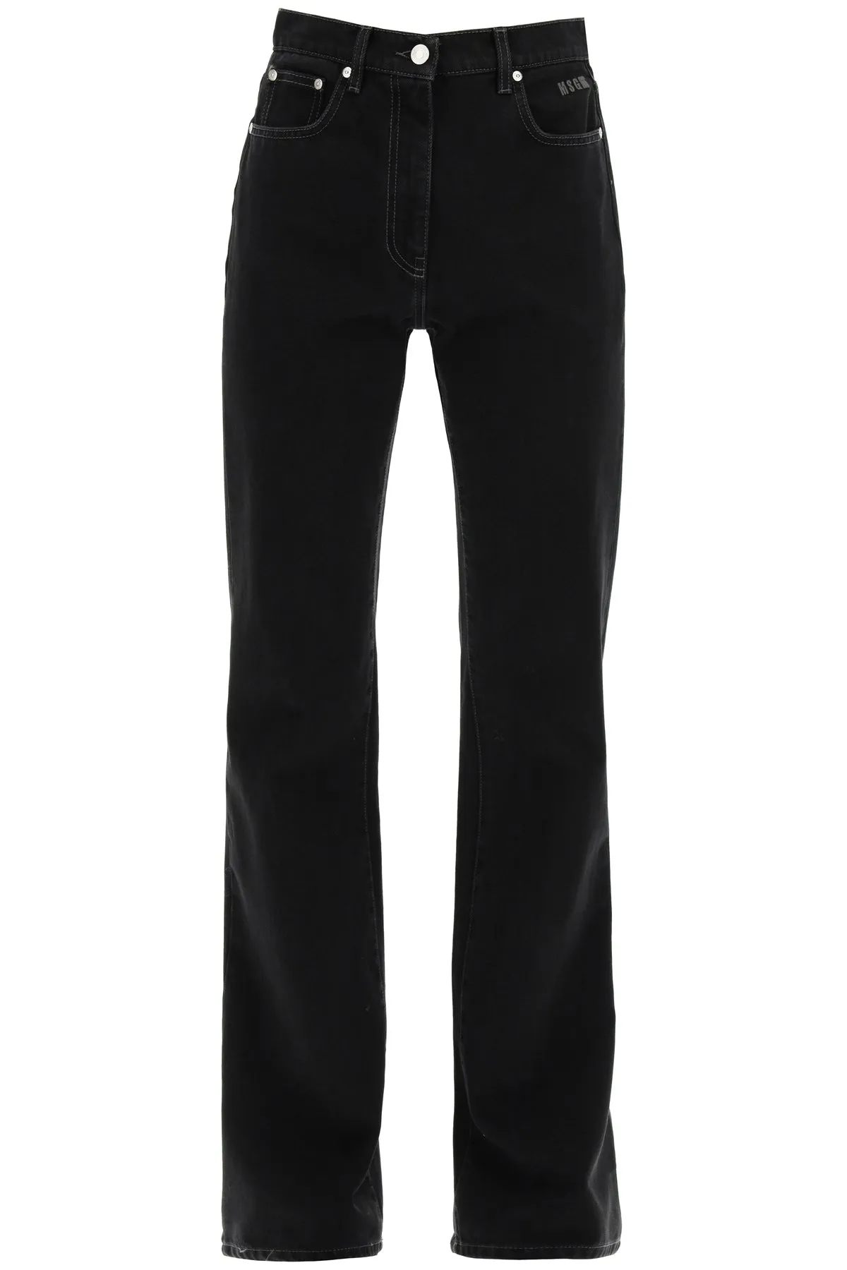 MSGM High Waist Straight Leg Jeans