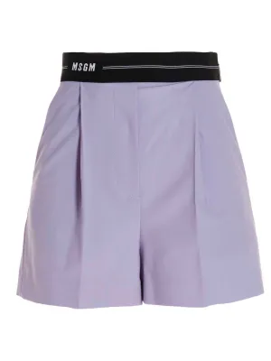 MSGM Logo Detailed Tailored Shorts