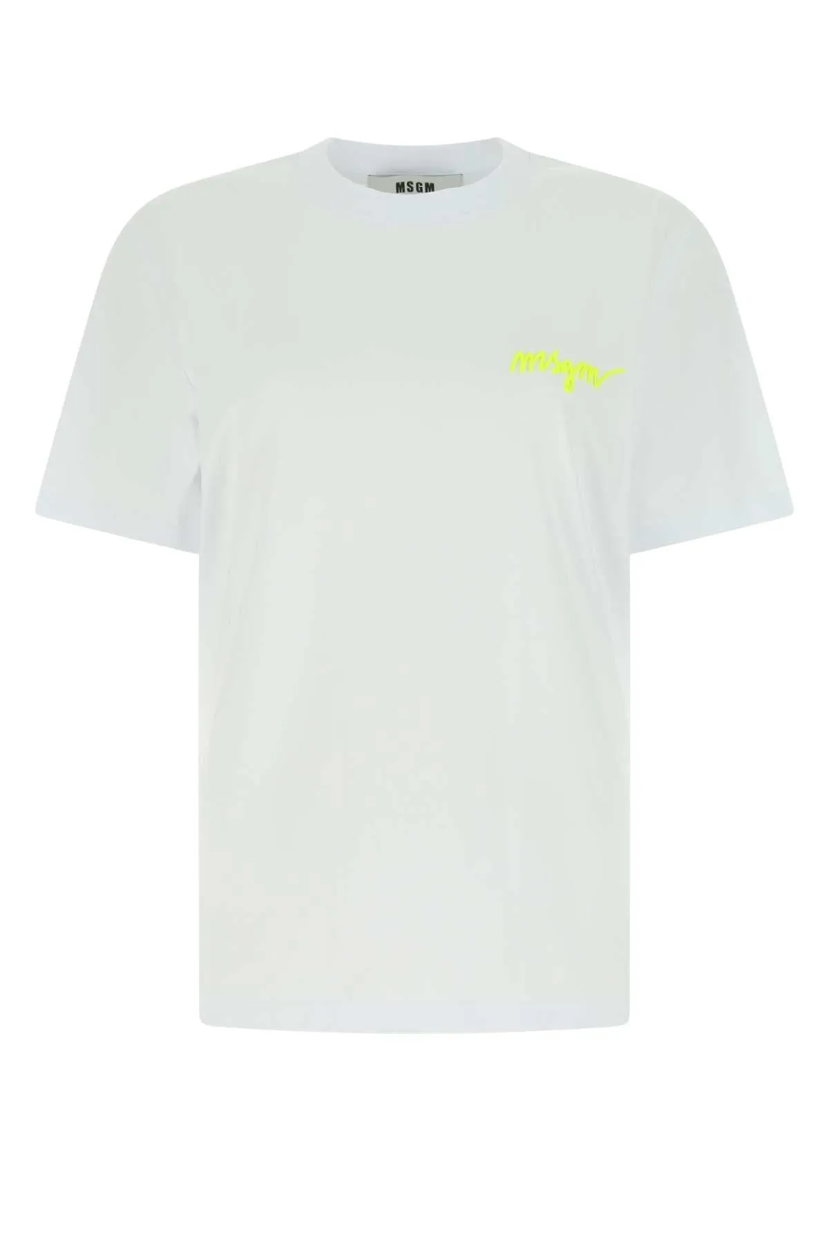 MSGM Logo Embroidered Crewneck T-Shirt