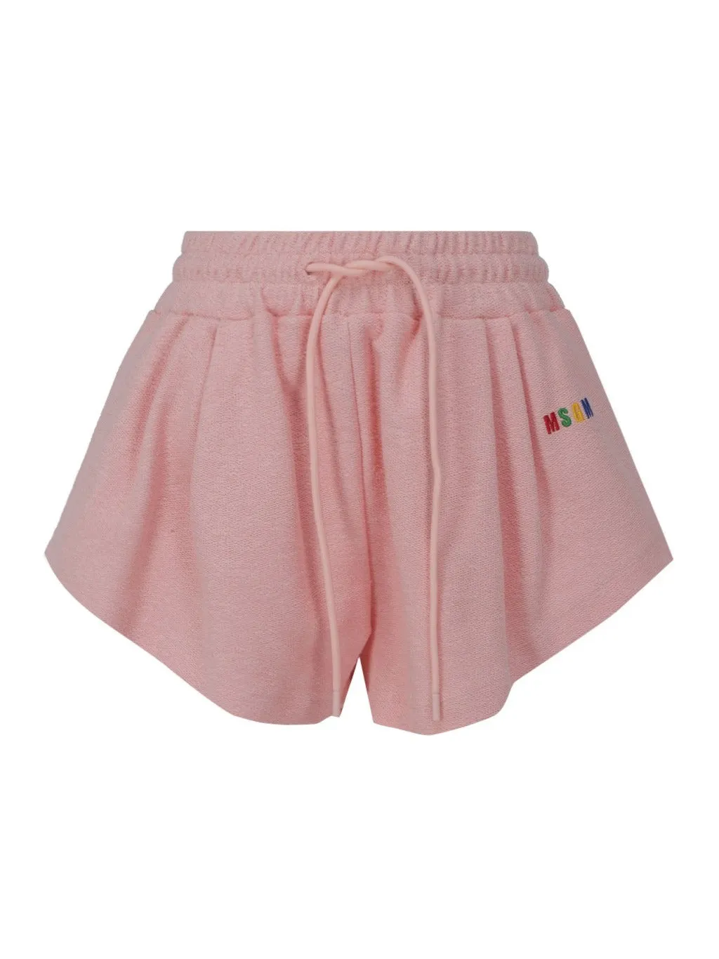 MSGM Logo Embroidered Drawstring Shorts