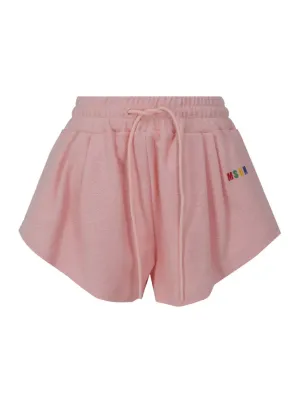 MSGM Logo Embroidered Drawstring Shorts