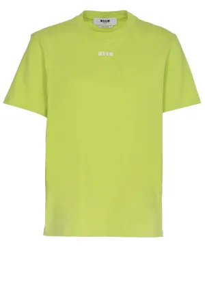 MSGM Logo Print Crewneck T-Shirt