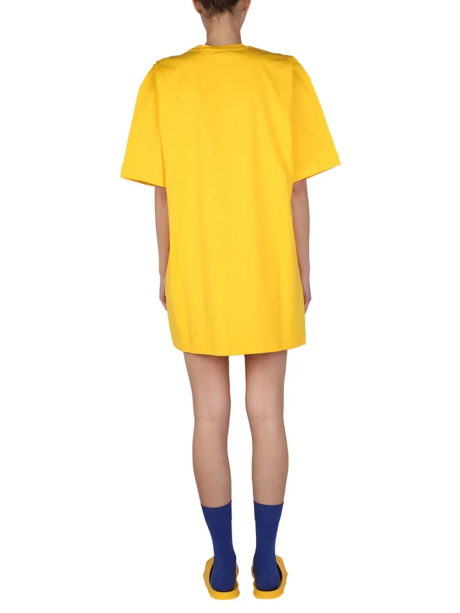 MSGM Logo Print T-Shirt Dress
