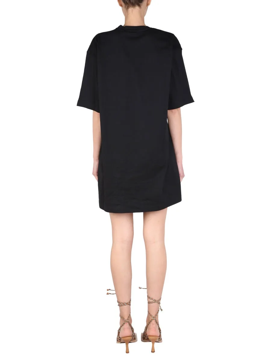 MSGM Logo Print T-Shirt Dress