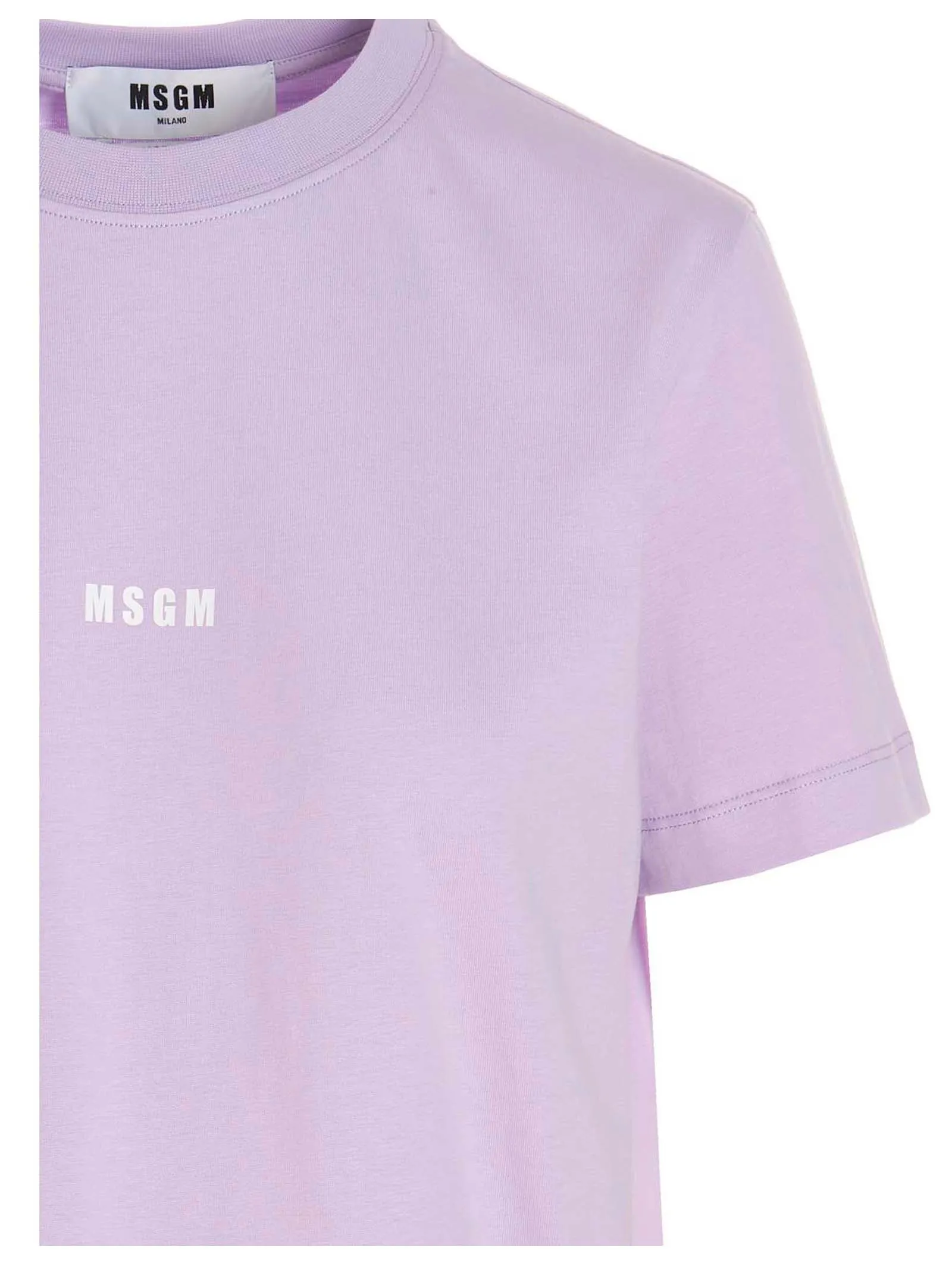 MSGM Logo Printed Crewneck T-Shirt