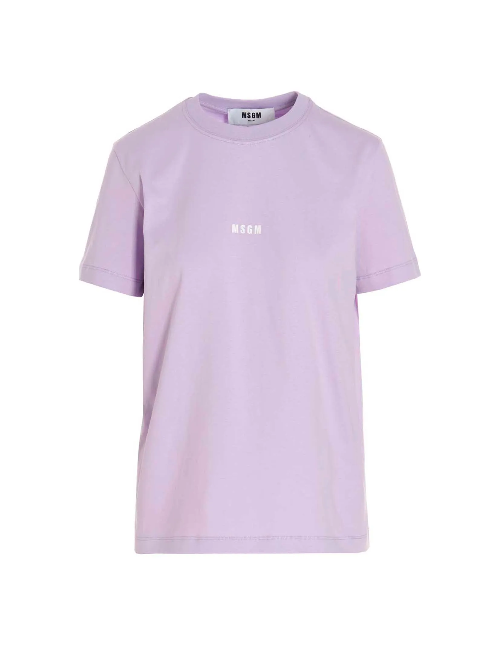 MSGM Logo Printed Crewneck T-Shirt