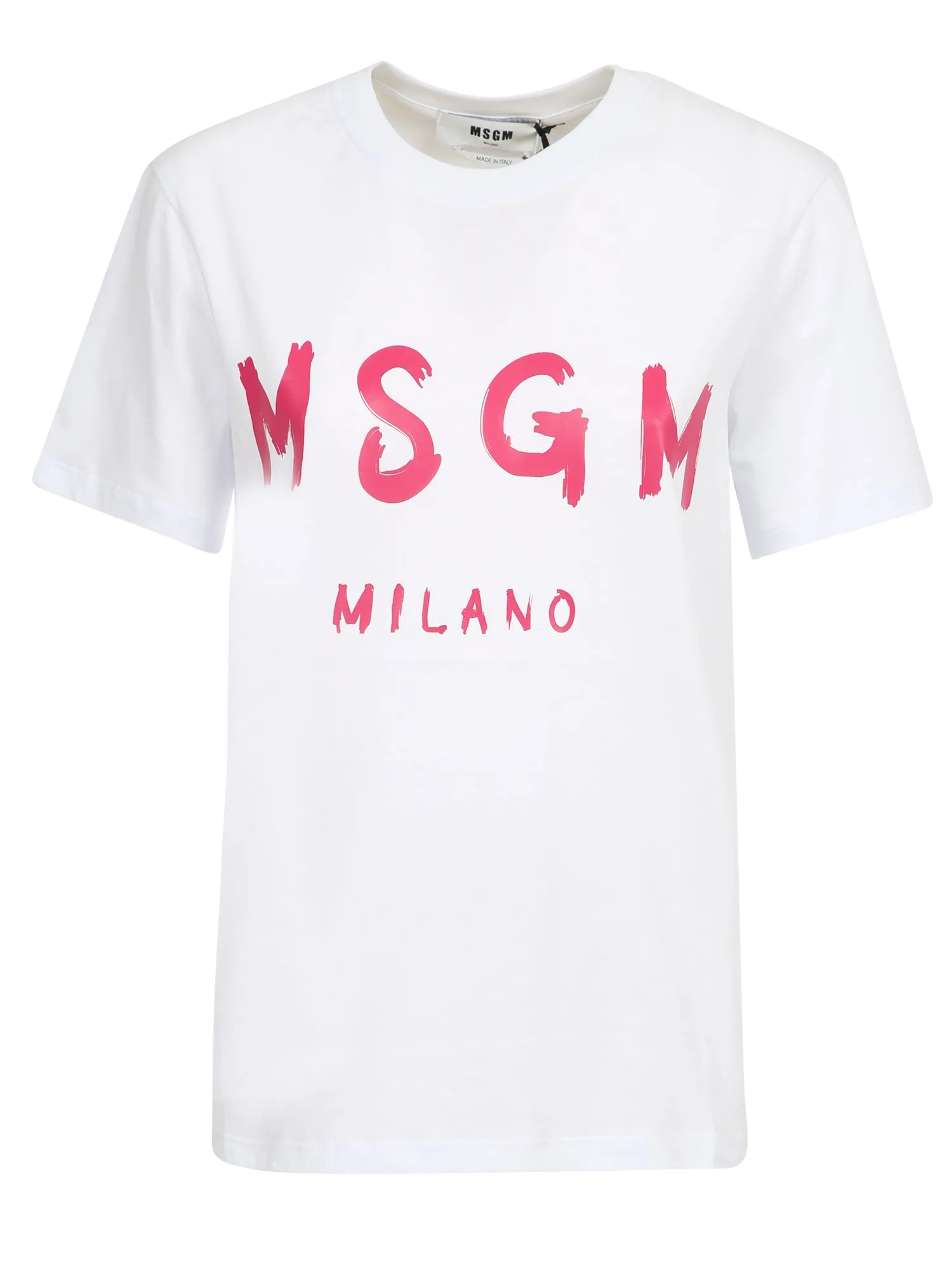 MSGM Logo Printed Crewneck T-Shirt