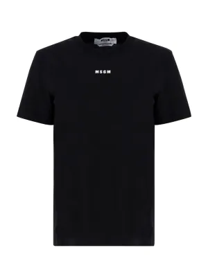 MSGM Logo Printed Crewneck T-Shirt