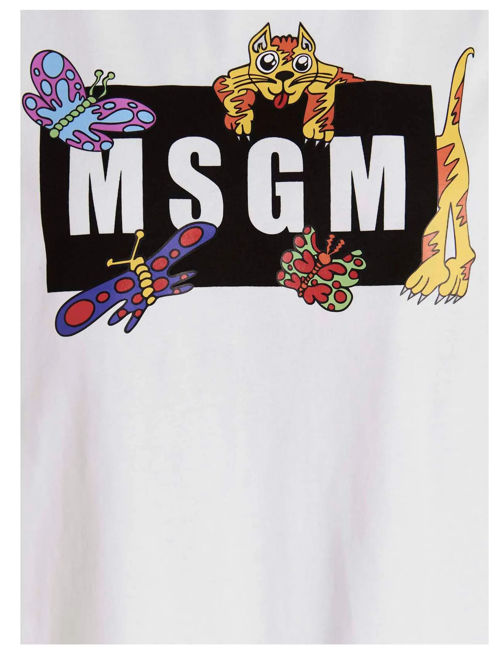 MSGM Logo Printed Crewneck T-Shirt