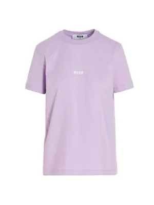 MSGM Logo Printed Crewneck T-Shirt