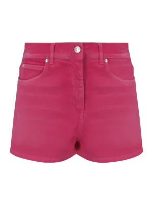 MSGM Logo Printed Denim Shorts