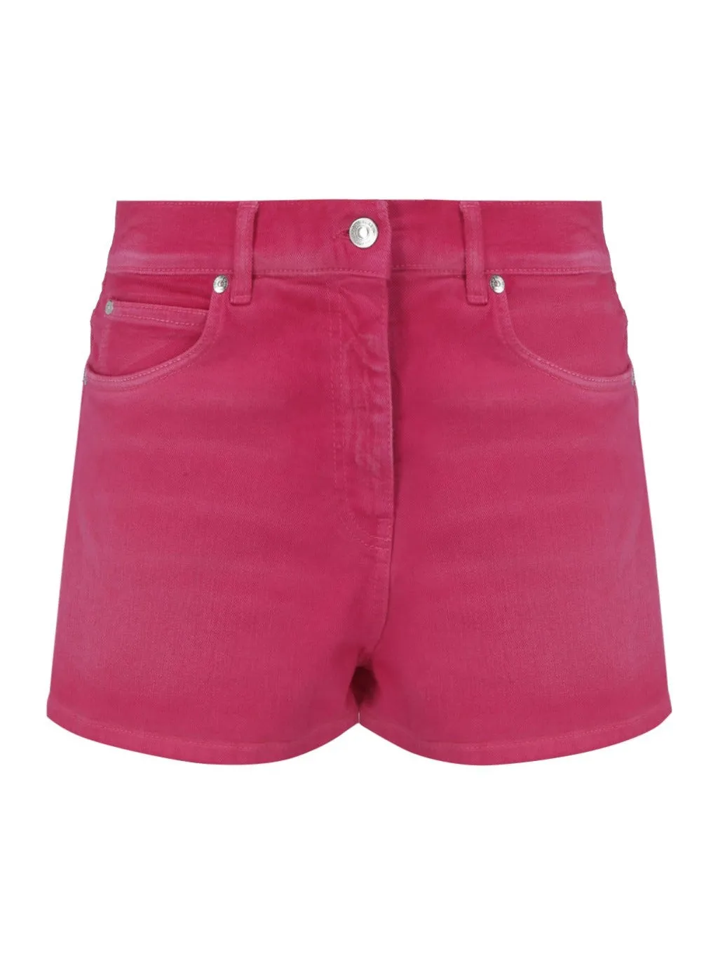 MSGM Logo Printed Denim Shorts