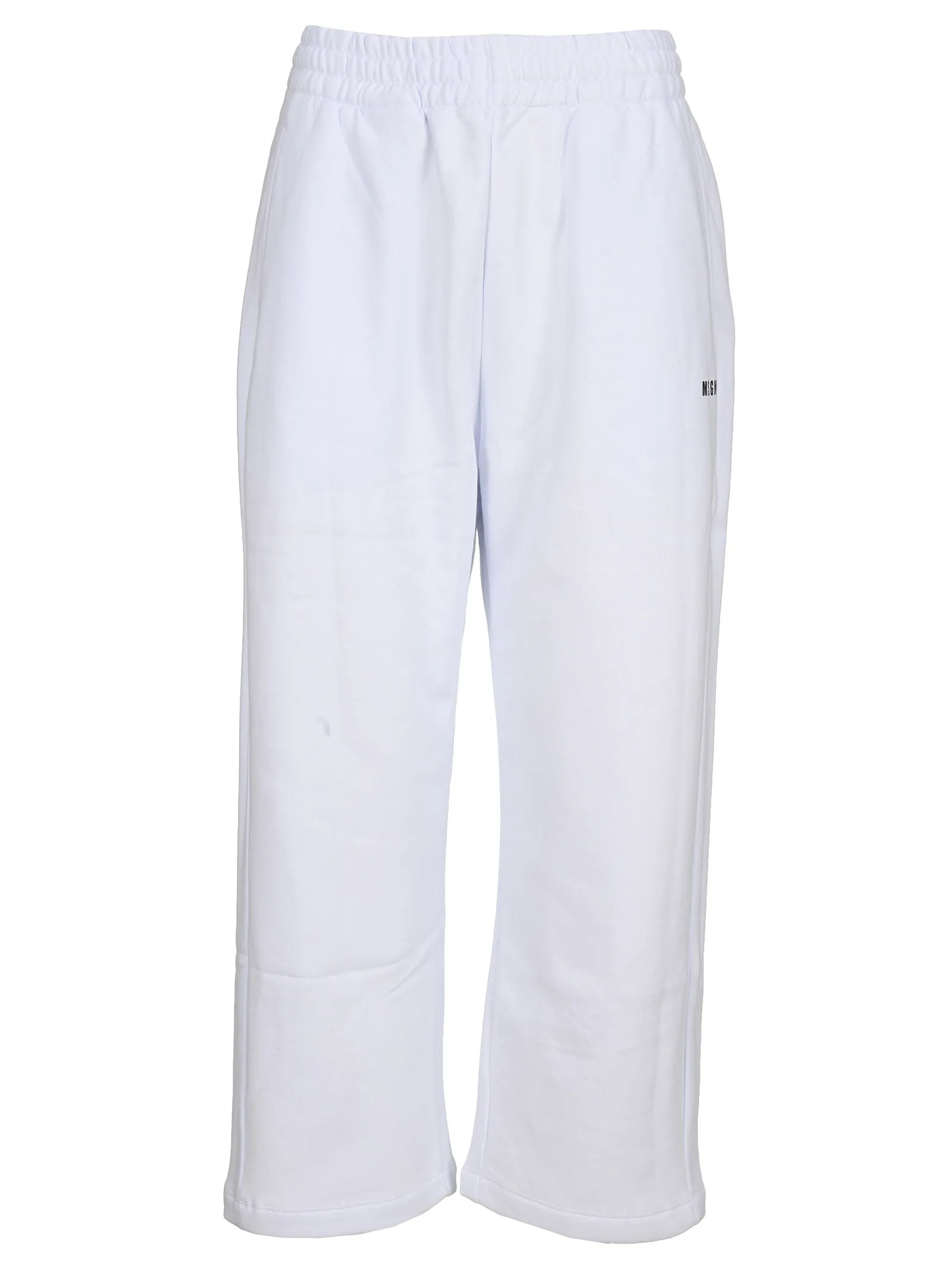 MSGM Logo Printed Wide Leg Track Pants