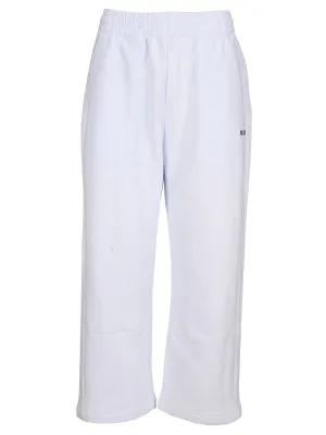 MSGM Logo Printed Wide Leg Track Pants