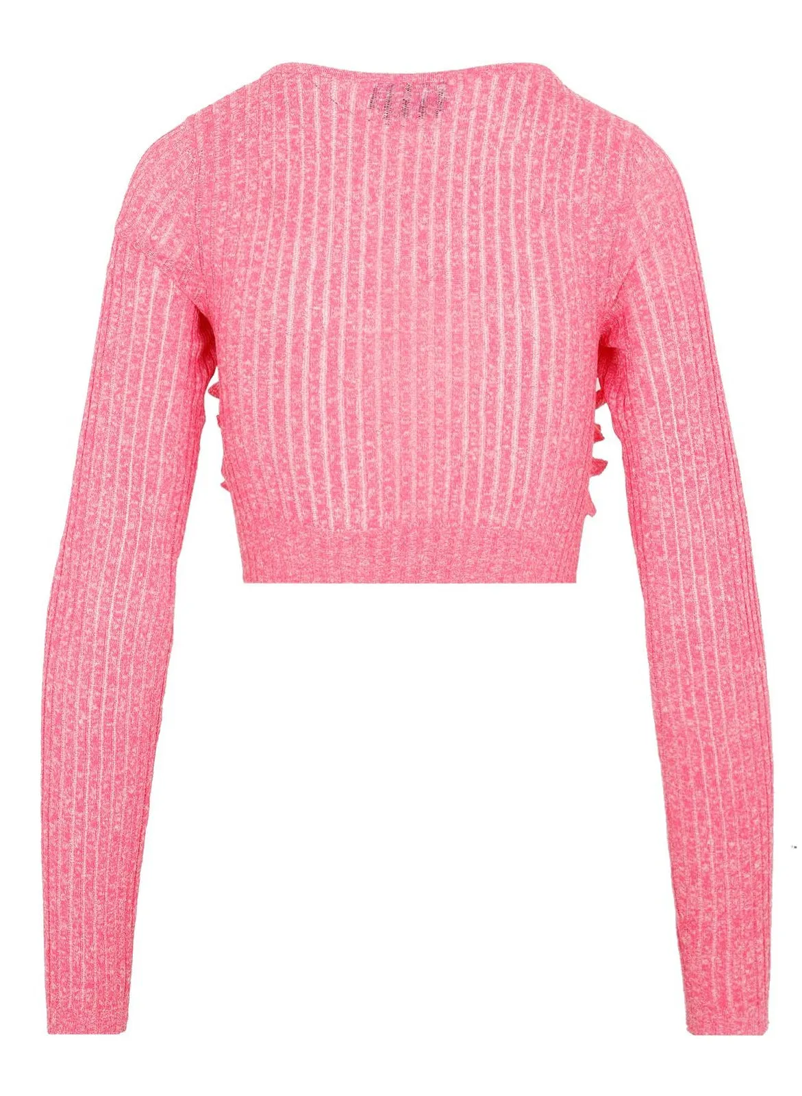 MSGM Ruffled Cropped Knit Top