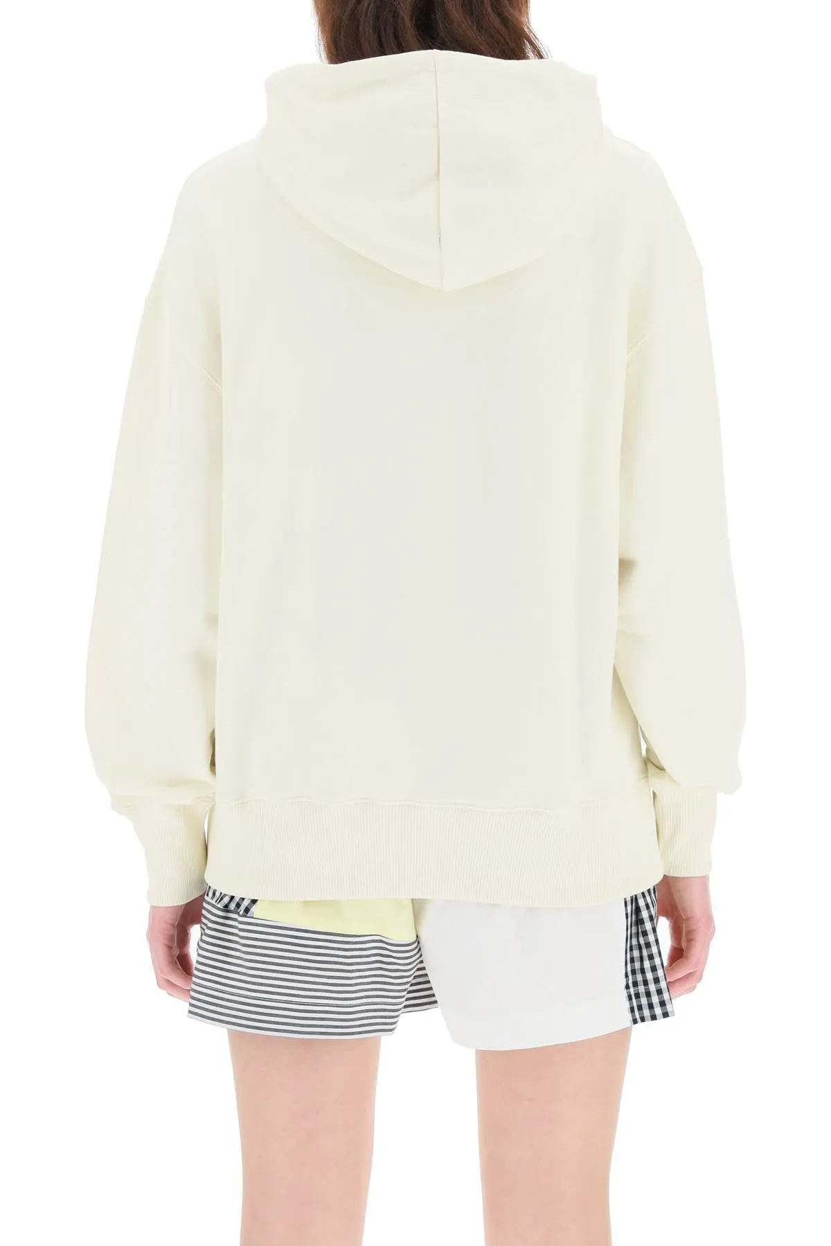 MSGM Slogan Embroidered Drawstring Hoodie