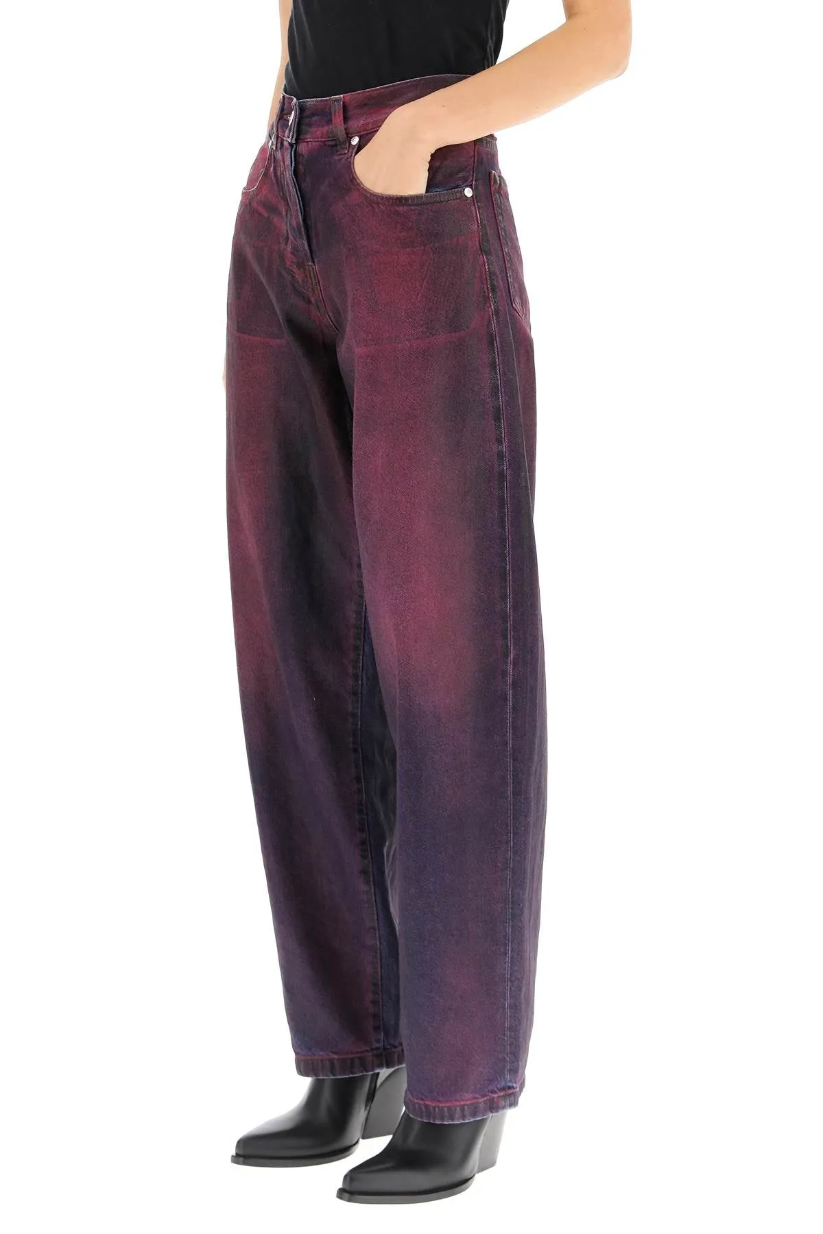 MSGM Straight-Leg Coated Jeans