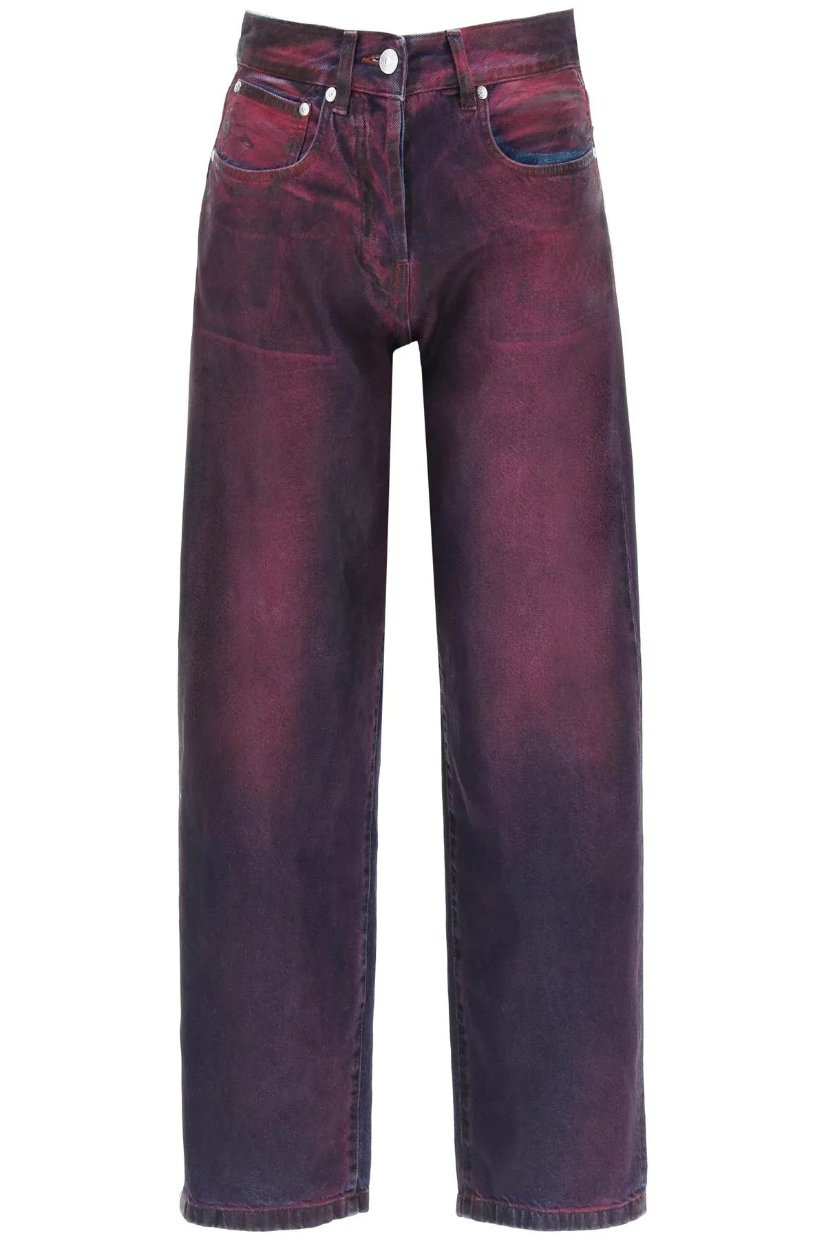 MSGM Straight-Leg Coated Jeans
