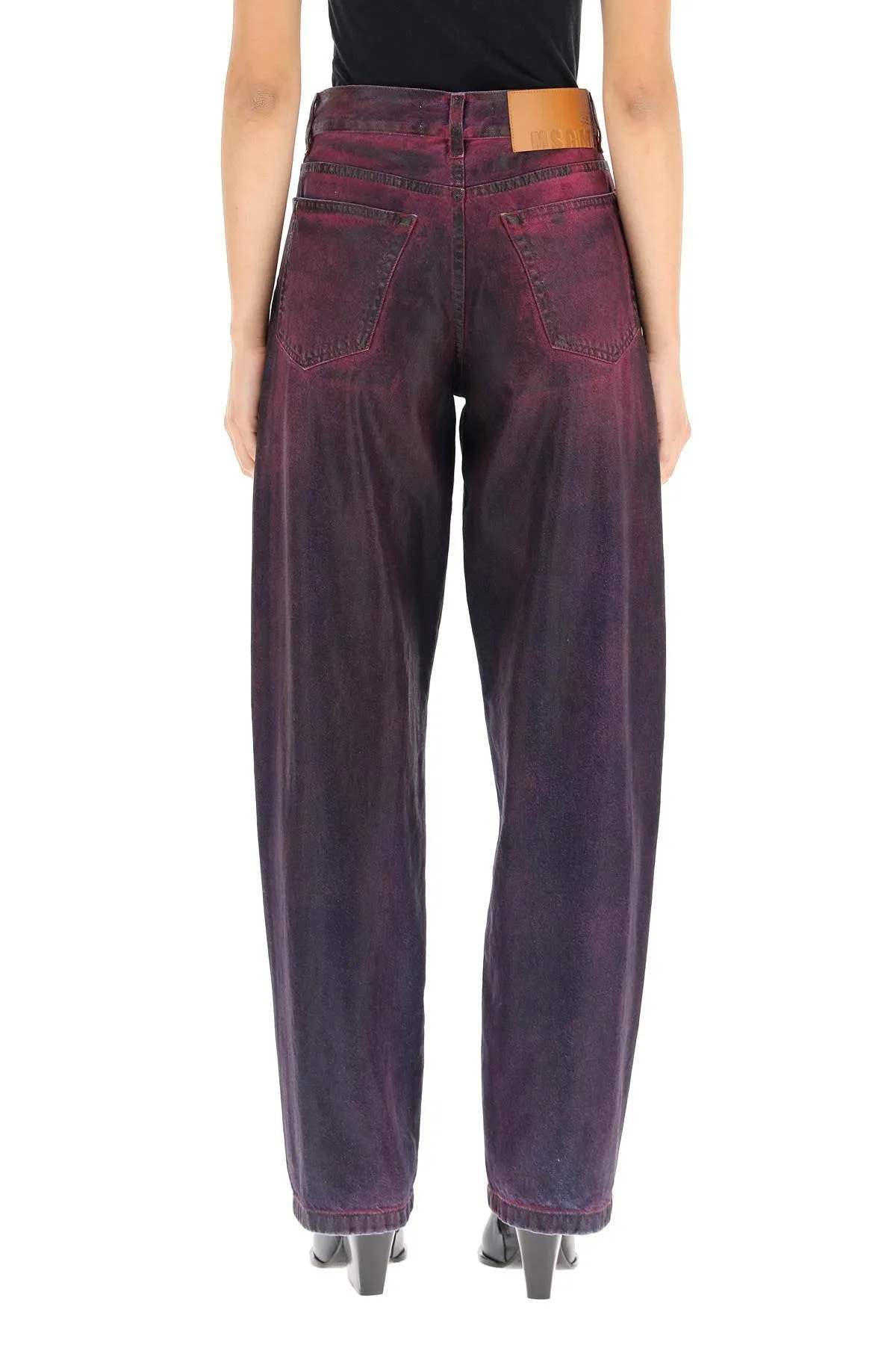 MSGM Straight-Leg Coated Jeans