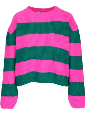 MSGM Striped Crewneck Knit Jumper