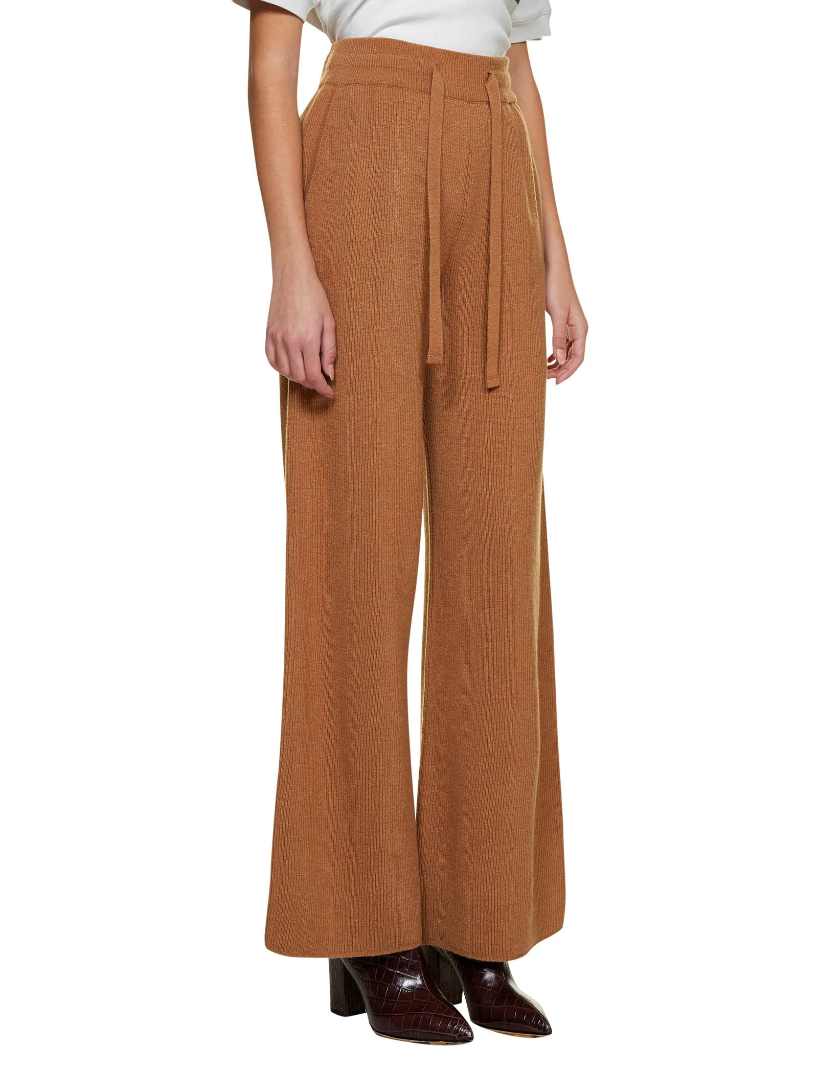 Nanushka Oni Straight-Leg Knitted Trousers