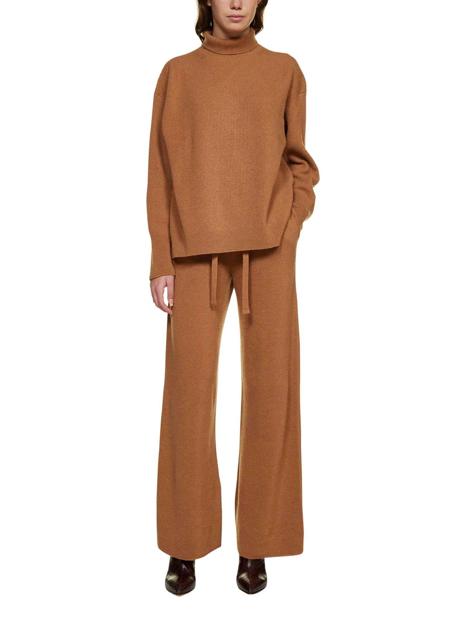 Nanushka Oni Straight-Leg Knitted Trousers