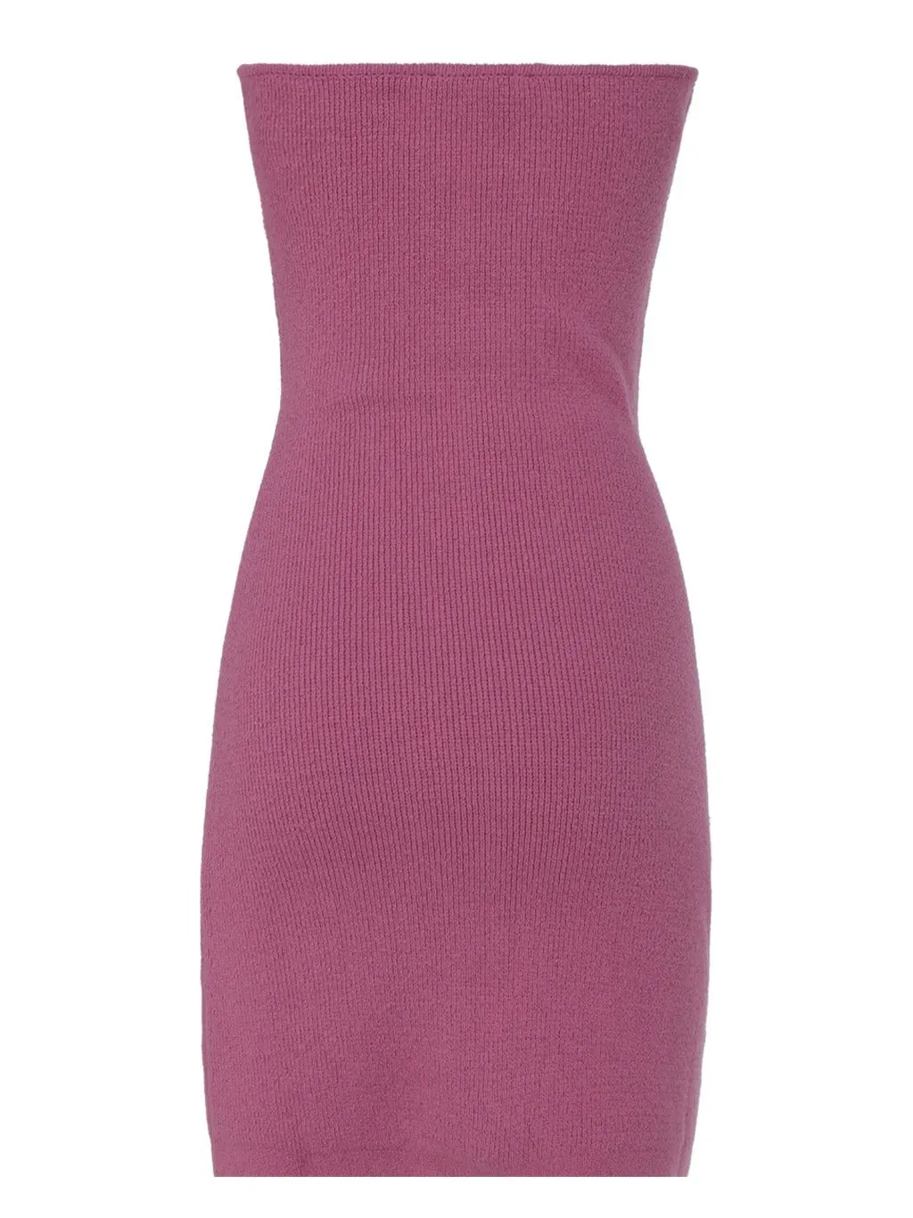 Nanushka Strapless Sweetheart Neck Knit Mini Dress