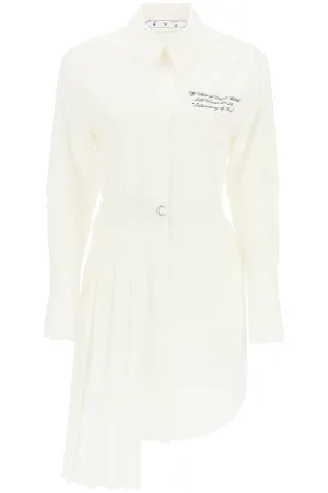 Off-White Asymmetric Belted Dress