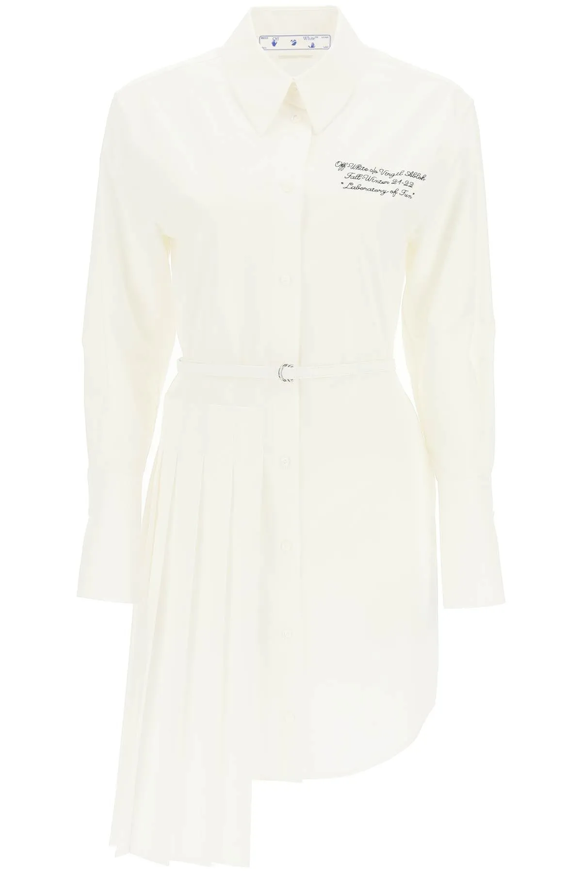 Off-White Asymmetric Belted Dress