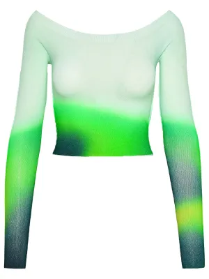 Off-White Blurred Seamless Knit Top
