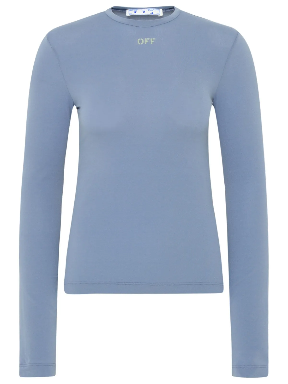 Off-White Crewneck Logo Printed Jersey Top